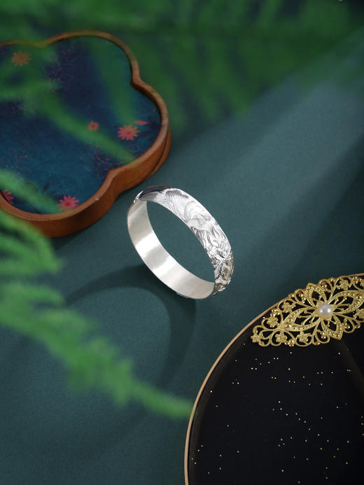 子佩集S999手工银【莲开启韵】手镯【ZYG017】原创设计2602 商品图2