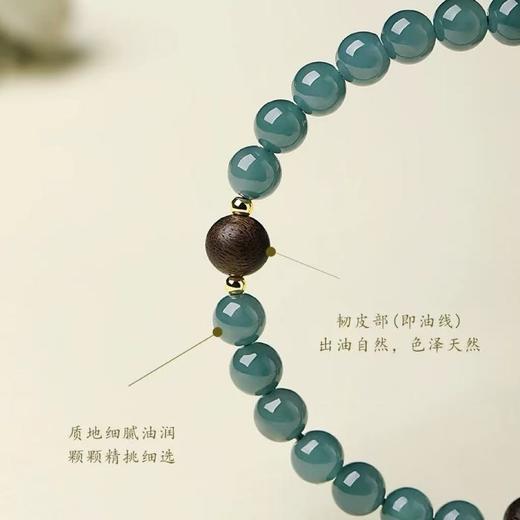 【粉丝专属❗️沉香佛珠吉牌手串】运势装备，鸿运随行，时过百年，留香依旧！晴水葫芦蓝水翡翠双圈古风手链男女6mm手链 商品图3
