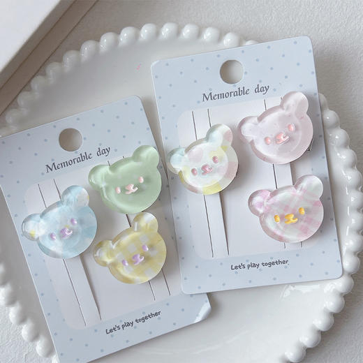 三彩小熊组合发夹（3个）-纪念日百货门店同款169096677 商品图0