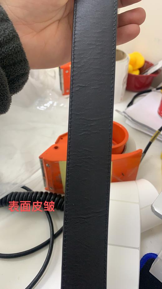 407396V46501000105 BOTTEGA VENETA 【格纹编织针扣】男士经典牛皮革3.5CM宽腰带皮带【尺码105】 商品图5