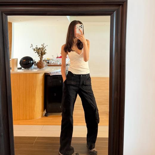 ROMI STUDIO“轻薄无物”16针缝合V领花边网面长袖/吊带RWCAS66139 商品图0