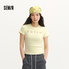 森马短袖T恤女夏季短款紧身正肩小猫印花2026新款趣味休闲套头衫 商品缩略图1