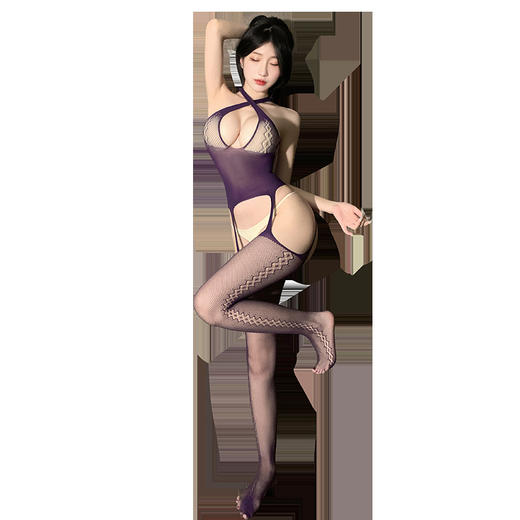【手撕快感】霏慕 相思情网露臀开裆连身袜7521情趣内衣 商品图3
