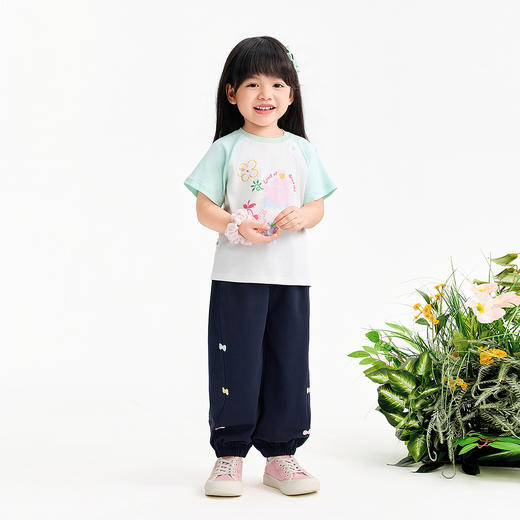 【实体店同款】女童圆领短袖上衣夏季新款安奈儿童装XG621056 商品图3