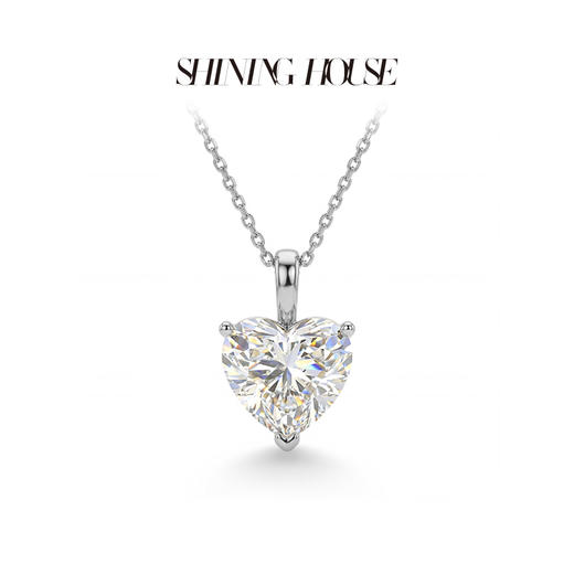 Ease·Shining系列 ShiningHouse[培育] 18k金钻石吊坠 圆钻形椭圆形水滴形公主方形心形马眼形人工真钻人造钻石K金吊坠简约钻石吊坠【此商品不支持7天无理由退货退款】（单吊坠） 商品图11
