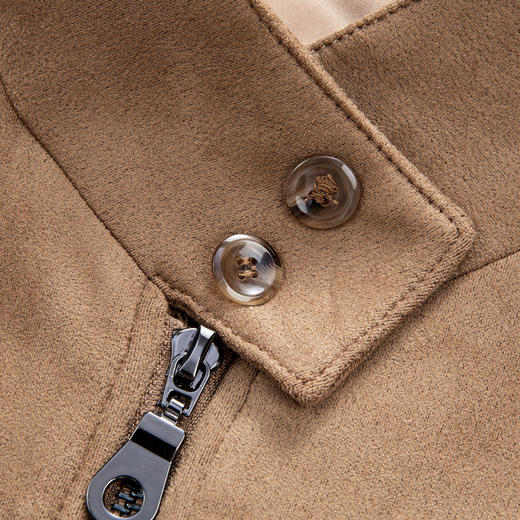 【仿麂皮】圣得西男士立领休闲夹克2026春新款机车风百搭工装外套 商品图10