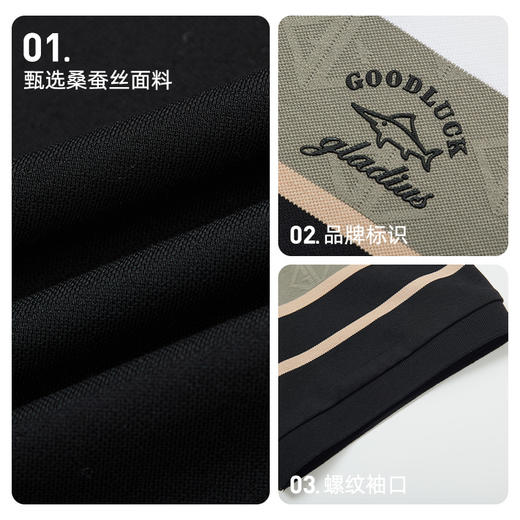 【桑蚕丝】德鲨鲨鱼男装短袖POLO衫2026夏季新款翻领T恤 商品图4