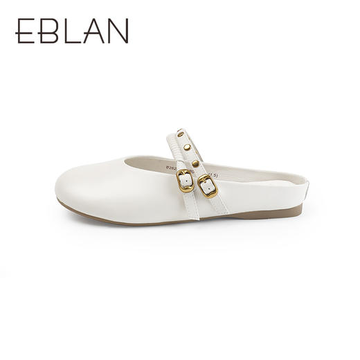 【上新】伊伴2026夏季设计感双条带芒果头平底穆勒拖B26235905 商品图1