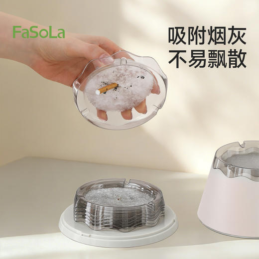 FaSoLa自带灭烟沙一次性烟灰缸加厚防飞灰烟味办公室家用便携免洗 商品图3