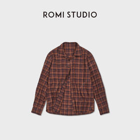 ROMI STUDIO“轻盈无物”汉麻莱赛尔呼吸感长袖格子衬衫 RWDSS61768