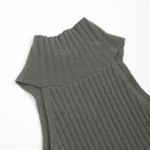 ROMI STUDIO时尚舒适复古简约百搭纯色半高领无袖背心RWCSST1886 商品图4