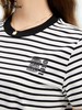 波顿夏季女士短袖经典黑白色条纹t恤美式休闲上衣LT327225 商品缩略图3