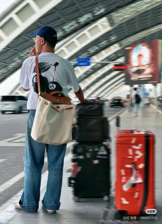 爱马仕 Herbag 39 帆布拼皮 米色 银扣 斜挎包 商品图2