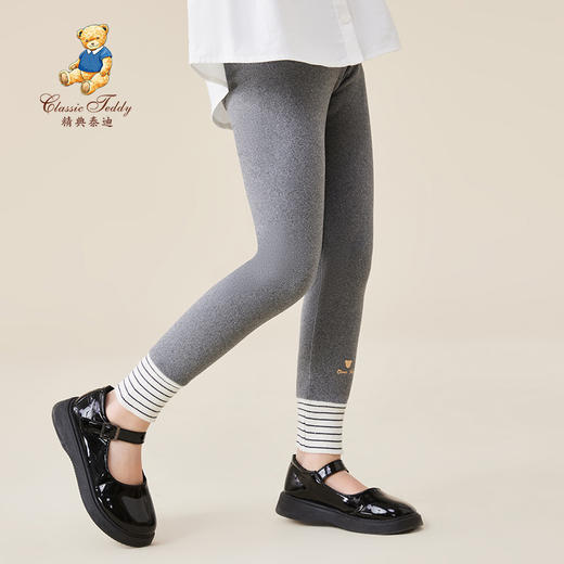 【清仓捡漏】【90-140】【精典泰迪】女童春秋条纹打底裤 商品图0