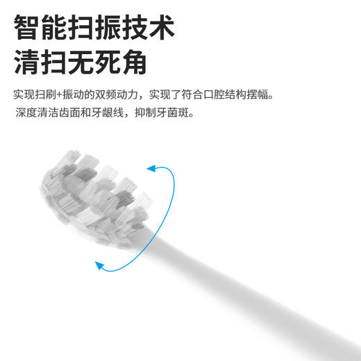 【内购送礼优惠】电动牙刷KLE3智能扫振声波技术4大模式IPX7级防水Type-C快充 商品图3