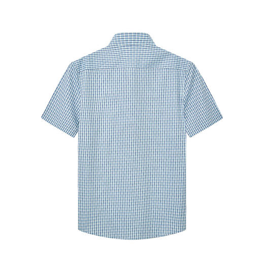 【桑蚕丝】德鲨鲨鱼男士短袖格子衬衫2026夏新款休闲衬衣 商品图4