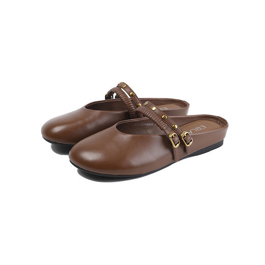 【上新】伊伴2026夏季设计感双条带芒果头平底穆勒拖B26235905 商品图5