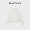 ROMI STUDIO高克重精梳棉柔感极简立领按扣长袖卫衣RWDSS82214 商品缩略图0