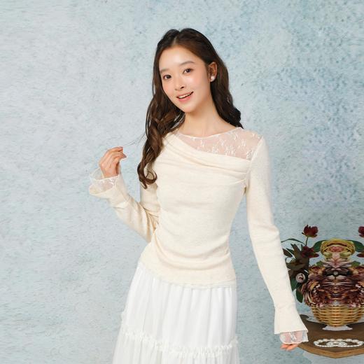 荡领假两件蕾丝针织衫-纪念日百货门店同款169445849 商品图6