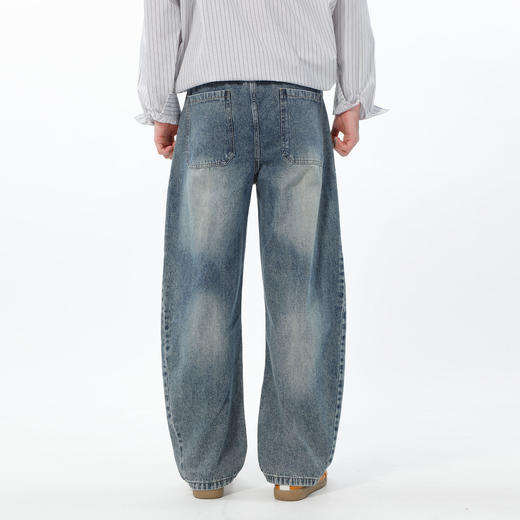 腰部抽绳设计分割弯刀牛仔裤-纪念日百货门店同款169265717 商品图2