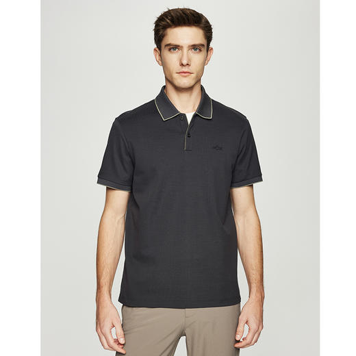 【纯棉】德鲨2026夏新款短袖POLO衫男商务休闲打底翻领T恤 商品图2