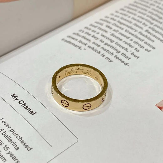 卡地亚 love 单钻 窄版 玫瑰金 18k 戒指 商品图5