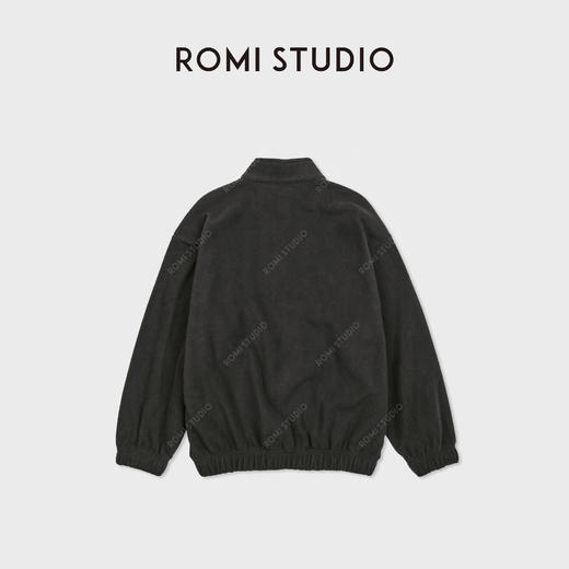 ROMI STUDIO“简约率性”双针机织绒面宽松摇粒绒外套 RWCWW07475 商品图2
