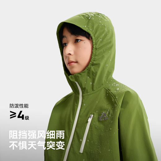 伯希和户外软壳衣男童新款CORDURA耐磨防风防泼水徒步冲锋衣女童 商品图1