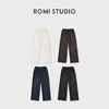 ROMI STUDIO"无缝裤"真丝羊毛混纺光泽松紧腰直筒裤RWCAX06889 商品缩略图0