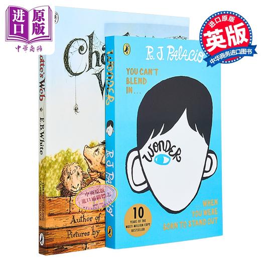 【中商原版】企鹅经典读物 奇迹男孩（护眼版）+纽伯瑞 夏洛的网 全彩英版 共2册 英文原版 儿童经典文学读物小说 7岁以上 商品图6