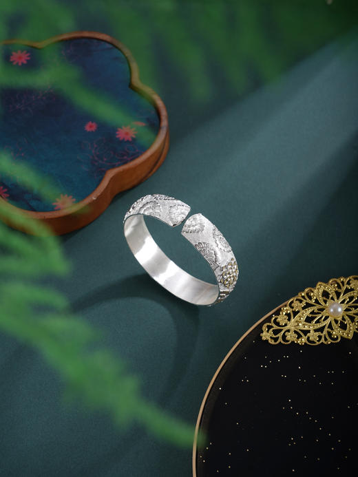 子佩集S999手工银【芳华盛世】手镯【ZYG016】原创设计2602 商品图4