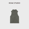 ROMI STUDIO时尚舒适复古简约百搭纯色半高领无袖背心RWCSST1886 商品缩略图0