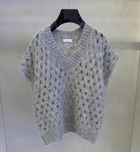 女款镂空无袖针织毛衣hu006