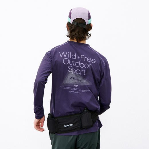 714street吸湿速干7A抗菌运动长袖2026春季防晒反光印花情侣T恤男 商品图3