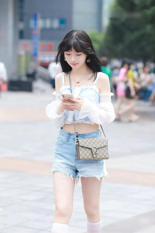 GUCCI  酒神 woc 乌木色 小号 老花 链条包 商品图2