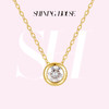 ShiningHouse[培育] 18k金钻石项链 圆钻形人工真钻人造钻石K金项链可调节简约钻石项链泡泡钻石项链悦己送礼臻选【此商品不支持7天无理由退货退款】预计3日发货 商品缩略图4