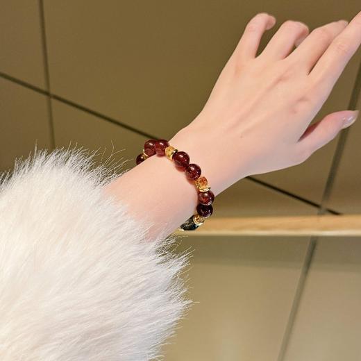 ARSIS｜晶石系列 元气稳运·石榴石茶水晶串珠手链 商品图3