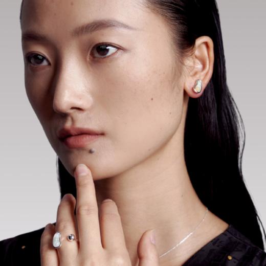 美颂之光 MAISON LUMIERE 925银天然翡翠福豆耳钉手链项链 商品图4