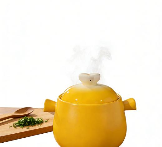 【陶瓷不粘】汉茗 蛋黄煲砂锅汤煲 4.5L 易洁耐用 商品图1