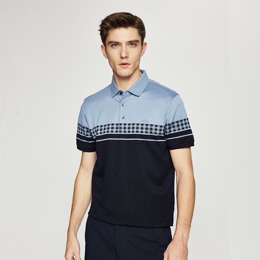 【莱赛尔】德鲨鲨鱼夏天新款短袖POLO衫男撞色休闲翻领T恤 商品图2
