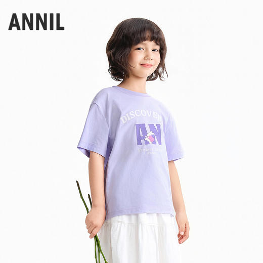 【实体店同款】男女童圆领短袖针织衫夏季新款安奈儿童装AM621043 商品图2