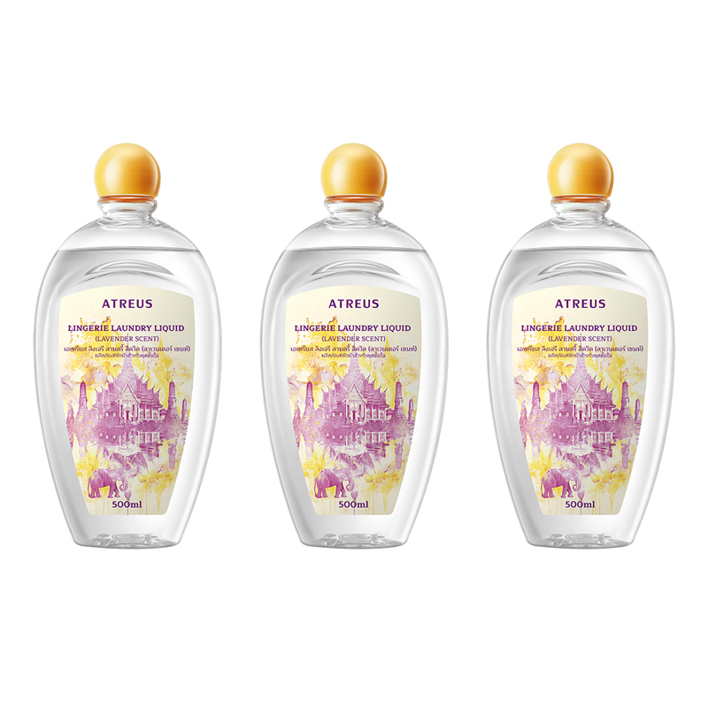 3瓶装 泰国 ATREUS内衣洗衣液500ml*3瓶  A-5790（效期27-9）