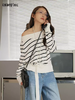 【门店同款】ENJOY春季“柔权主义”腰带一字领针织上衣 169244991 商品缩略图0