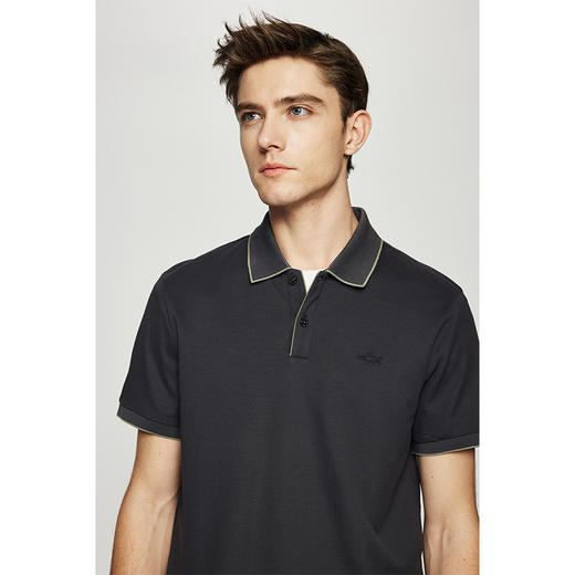 【纯棉】德鲨2026夏新款短袖POLO衫男商务休闲打底翻领T恤 商品图3