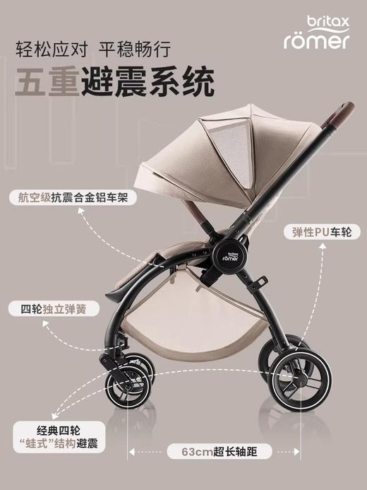 Britax宝得适 RIO (睿奥）Style 高景观推车轻便新生婴儿宝宝可坐可躺遛娃神器0-4岁 商品图2