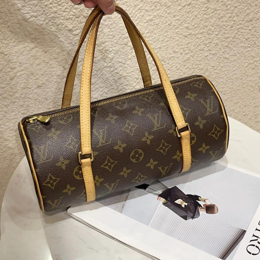 LV 中古 巴比龙 26 老花 圆筒包 商品图0
