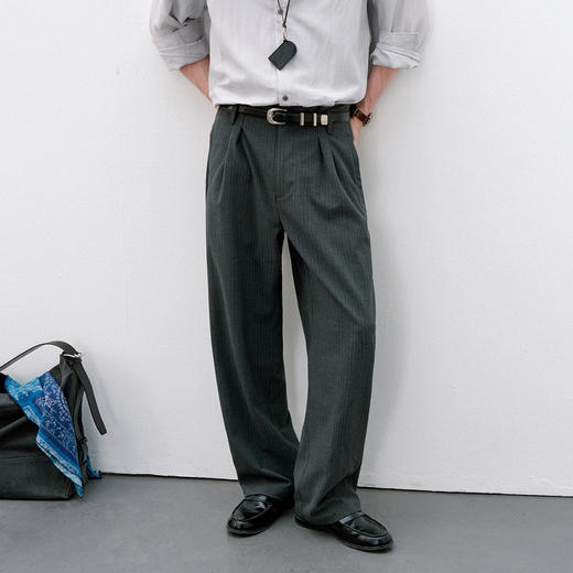 714street复古极简老钱风牛皮腰带2026潮牌cleanfit皮带男女同款 商品图3