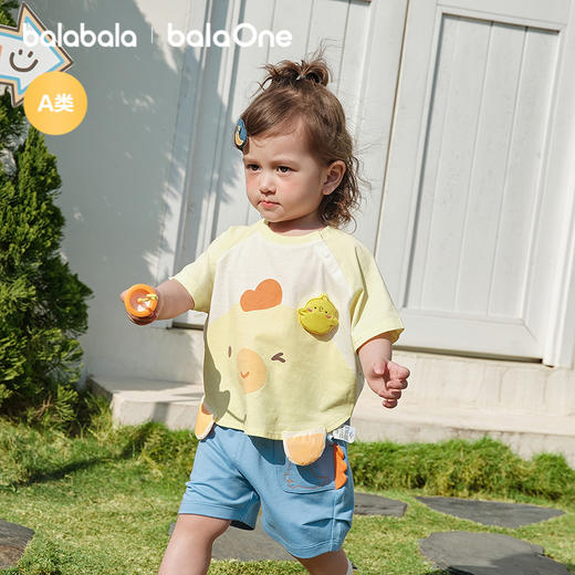 【balaOne】巴拉巴拉童装宝宝短袖t恤婴儿上衣2026新款夏季时尚萌 商品图2