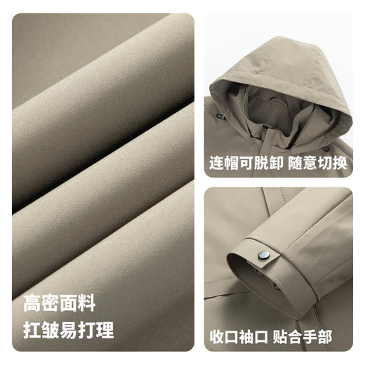 【可脱卸帽】圣得西简约夹克2026新款春季商务休闲拉链男款外套 商品图4
