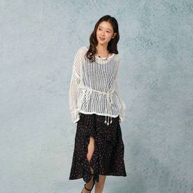 慵懒镂空罩衫碎花裙套装-纪念日百货门店同款169604213